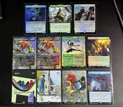 Magic The Gathering Spiderman Rare & Mythic Lot Borderless Extended Art - Image 1