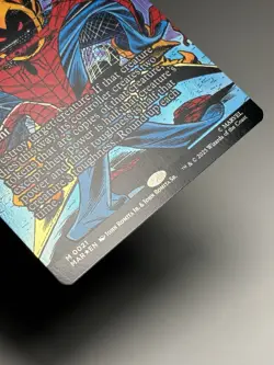 2025 MTG Spiderman Saw in Half Borderless Foil Instant - Image 3