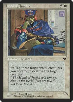 Hand of Justice Fallen Empires LP MTG - Image 1
