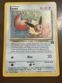 Holo Eevee Wizards Black Star Promos 11 Pokemon TCG Promo Card Nintendo Wotc - Image 2