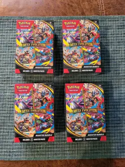 Lot of 4 Pokemon MEGA EVOLUTION Booster Bundles Pokemon Sealed NEW SHIPS FAST! - Image 1