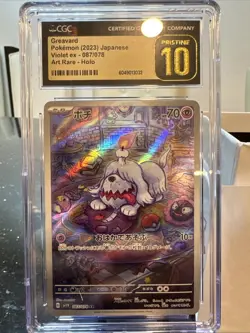 Pokemon Greavard 087/078 SV1V EX Violet Full Art Rare Holo 2023 CGC Pristine 10 - Image 2