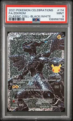 2021 Pokemon Celebrations Classic Collection 114 Zekrom Full Art PSA 9 - Image 1