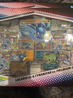 Pokemon Prismatic Evolutions Lucario EX and Tyranitar EX Premium Collection - Image 2