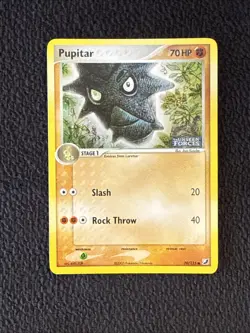 Pupitar 70/115 Pokemon TCG 2005 EX Unseen Forces Reverse Holo Stamped NM - Image 1