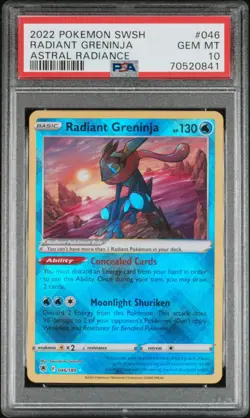 Pokemon! PSA 10 Radiant Greninja 046/189 - Astral Radiance - Gem Mint - Image 1