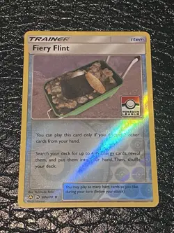 Fiery Flint 60a/70 Pokemon League Stamped Holo LP - Image 1