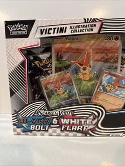 Pokemon TCG Black Bolt & White Flare Unova Victini Illustration Collection -NEW! - Image 2