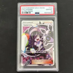 PSA 10 - Lusamine 153/156 - Ultra Prism Full Art Gem Mint Pokemon - Image 1