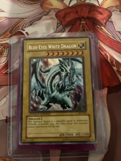 Yugioh! Blue-Eyes White Dragon BPT-003 Secret Rare Reverse Foil Error - Image 2