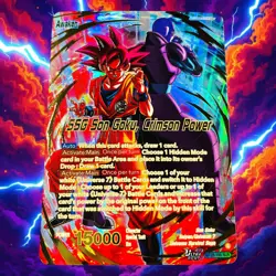 SSG Son Goku Crimson Power BT28-105 SLR Prismatic Clash Dragon Ball Super Card 810158834927 - Image 1