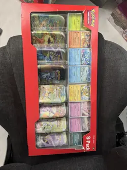 Pokemon Prismatic Evolution Mini Tins 16 Sealed Collectible Card Game - Image 1