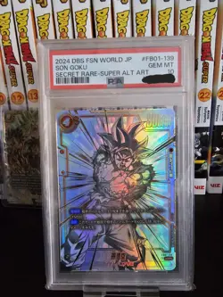 PSA 10 Son Goku SP Alt Art FB01-139 SCR Dragon Ball Fusion World Japanese Card - Image 1
