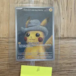 Pokemon Pikachu With Grey Felt Hat 085 Promo Card Pokemon x Van Gogh Museum NM - Image 1