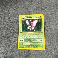 Venomoth - 13/64 - Pokemon Jungle 1st Edition WOTC Holo Rare MP Card - Image 1