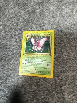 Venomoth - 13/64 - Pokemon Jungle 1st Edition WOTC Holo Rare MP Card - Image 2