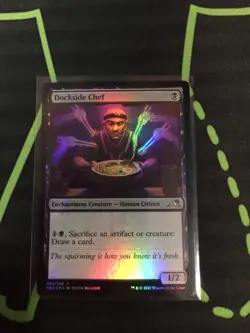 MTG Magic The Gathering Dockside Chef Foil Black Sack Card Draw Commander - Image 1