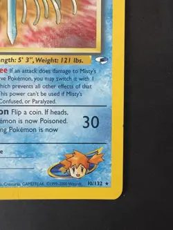 Pokemon TCG Misty's Tentacruel Gym Heroes Holo Card 10/132 Vintage WotC - Image 4