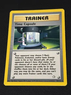 Time Capsule Trainer 90/111 Neo Genesis Pokemon Card NON-HOLO RARE WOTC - Image 1
