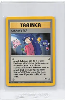 SABRINA'S ESP 117/132 - UNCOMMON - Gym Heroes - VINTAGE WOTC Pokemon CARD - NM - Image 1