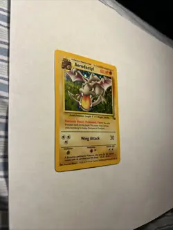1999 Pokemon TCG Aerodactyl Fossil 1/62 Holo Rare Card Vintage WOTC LP+ - Image 5