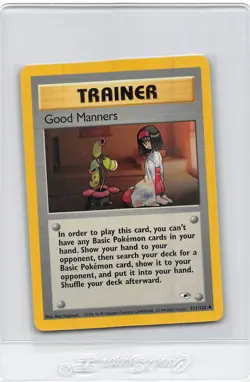Good Manners 111/132 - UNCOMMON - Gym Heroes - VINTAGE WOTC Pokemon CARD - NM - Image 1