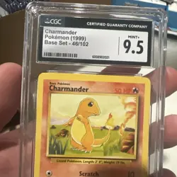 CGC 9.5 Charmander 1999 Base Set 46/102 Pokemon Card - Image 4