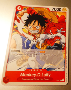 ONE PIECE ENGLISH CARD PROMO GAME CARTE Monkey.D.Luffy P-001 SR EN MINT - Image 1