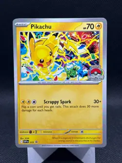 Pikachu Promo 2025 World Championships SVP EN 225 Pokemon Card - Image 1