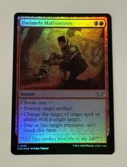 MTG Untimely Malfunction - Duskmourn: House Of Horror FOIL LP - Image 1