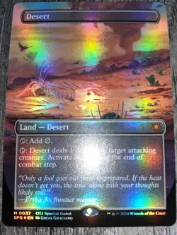 Desert (Borderless) 0037- Outlaws of Thunder Junction Foil MTG - Image 1