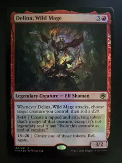 Delina, Wild Mage NM FOIL Adventures in the Forgotten Realms MTG FREE SHIPPING - Image 1