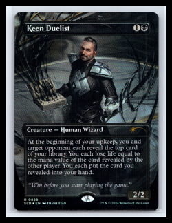 MTG Keen Duelist Secret Lair #828 Rainbow Foil Near Mint Magic TCG CCG - Image 1