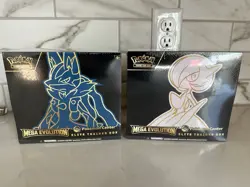 Pokemon Center Mega Evolution Gardevoir & Lucario ETB Elite Trainer Box Set Of 2 - Image 1