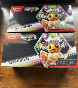 Pokemon TCG Scarlet & Violet Prismatic Evolutions Surprise Box (LOT OF 2) NEW - Image 1