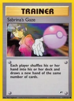 Moderately Played, English Pokemon Regular Sabrina's Gaze - 125/132 - Common - U - Image 1