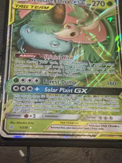 Pokemon TCG Venusaur and Snivy GX Tag Team Cosmic Eclipse 1/236 - Image 3
