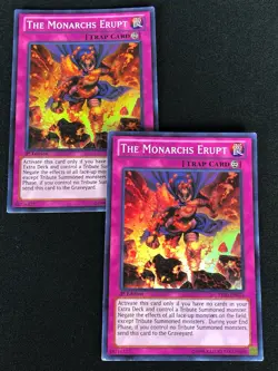 YUGIOH THE MONARCHS ERUPT PRIO-EN076 1ST SUPER X2 (MP) - Image 1