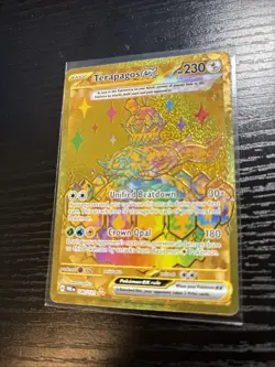 Pokemon TCG Terapagos EX Prismatic Evolutions Gold Hyper Rare Card 180/131 - Image 3