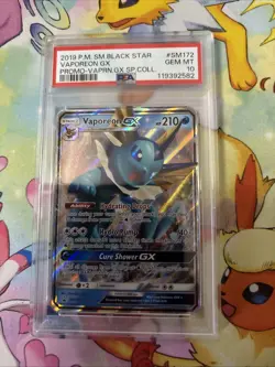 Vaporeon GX - SM172 - Pokemon Sun & Moon Promo Ultra Rare Card NM - Image 1