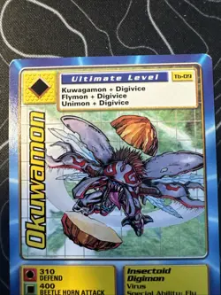 Digimon Digi-Battle Okuwamon Card Game Taco Bell TB-09 Promo Vintage Y2K 2000 - Image 2