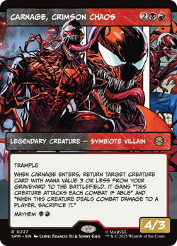 Carnage, Crimson Chaos (Borderless) Marvel's Spider-Man NM Rare CARD ABUGames - Image 1