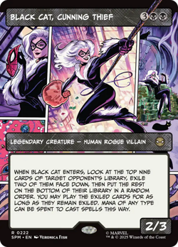 Black Cat, Cunning Thief (Borderless) Marvel's Spider-Man NM Rare CARD ABUGames - Image 1