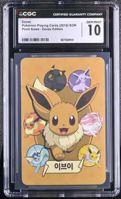 CGC 10 Eevee Point Salad KOR 2019 Pokemon Playing Card - Image 1
