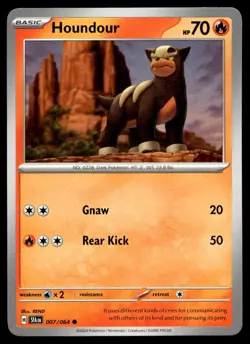 Houndour 7/64 Pokemon Card Shrouded Fable Common 70 HP Near Mint TN - Image 1