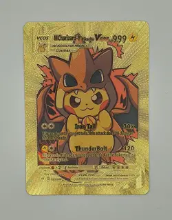 PIKACHU POKEMON DRACAUFEU CHARIZARD PIKA CARTE CARD HOLO FLASH DORE MANGA 42/55 - Image 1