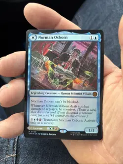 NORMAN OSBORN / GREEN GOBLIN MTG Spider-man (Foil) Mythic Rare FOIL Card Marvel - Image 1
