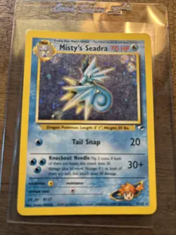 Misty's Seadra Pokemon Card 70 HP Holo Gym Heroes #12/132 - Image 1