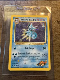 Misty's Seadra Pokemon Card Gym Heroes Set #10 Rare Holo - Image 1