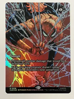 Tangle 0038 (Borderless) Marvel Eternal Legal Spider-Man Foil MTG NM - Image 1